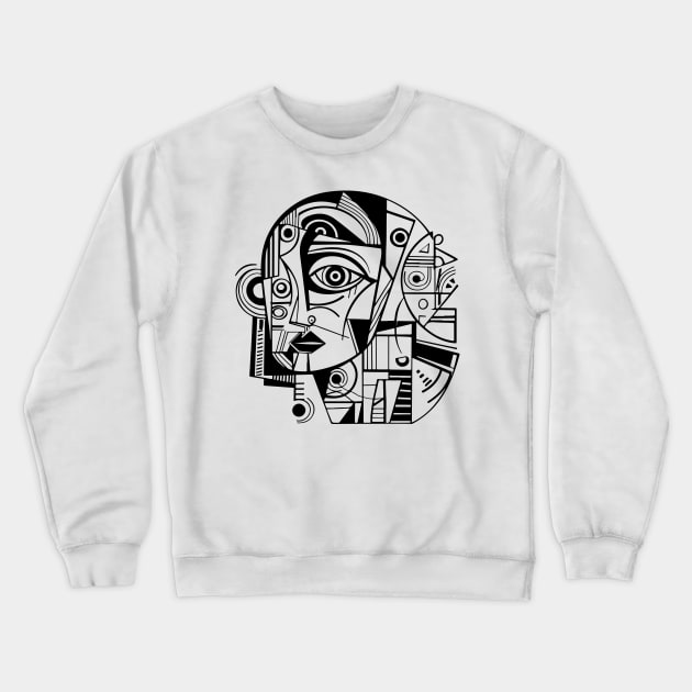 Cubist Woman Crewneck Sweatshirt by n23tees